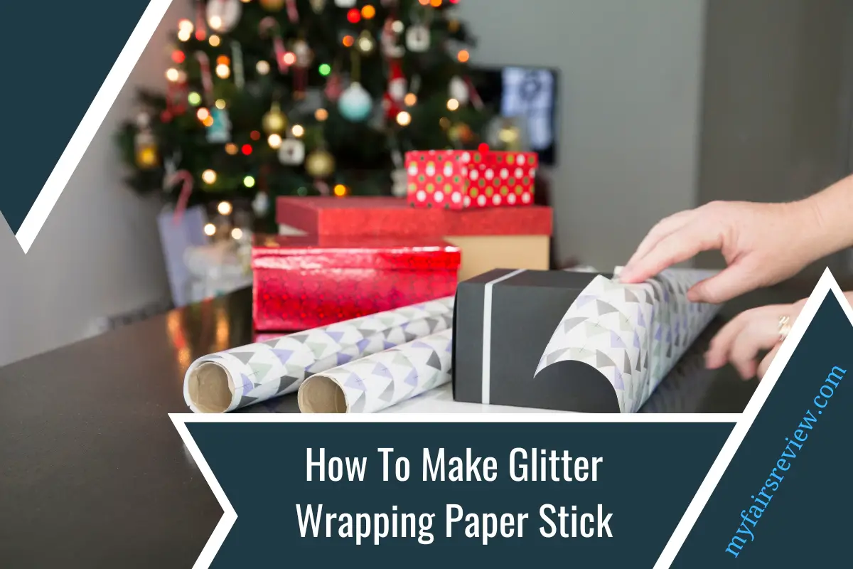 How To Make Glitter Wrapping Paper Stick